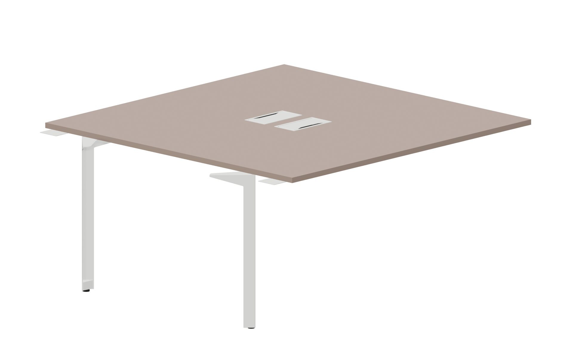 Приставной стол bench на 2 рабочих места 158х156,6х75 см (2 металлических аутлета) Ray RY2TPL168