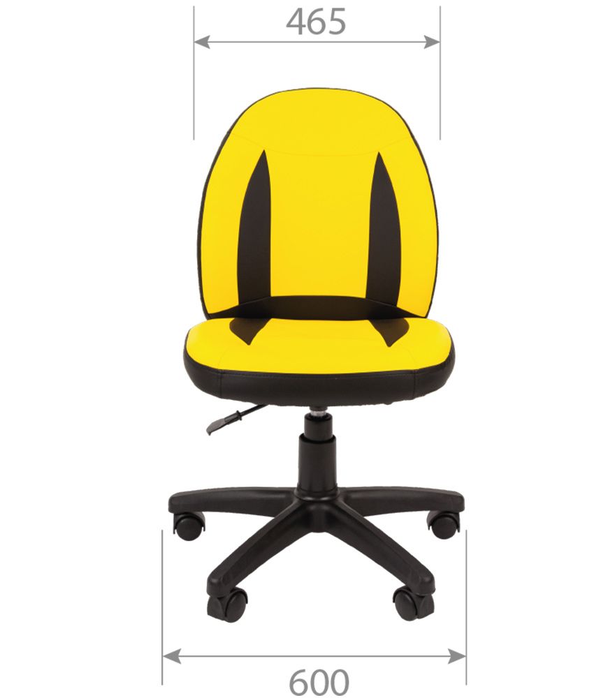 Детский компьютерный стул CHAIRMAN KIDS 122 черный пластик желтый