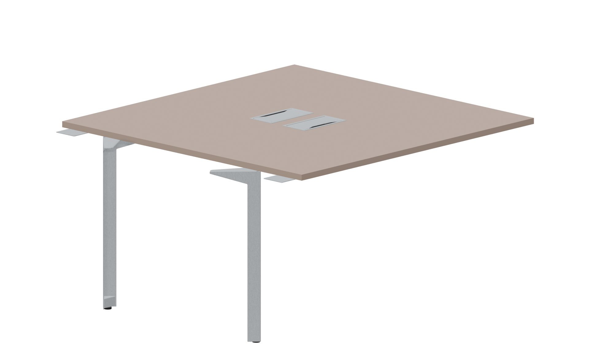 Приставной стол bench на 2 рабочих места 138х136,6х75 см (2 металлических аутлета) Ray RY2TPL147