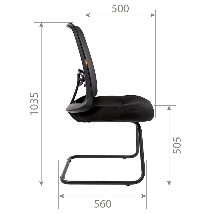 Кресло на полозьях CHAIRMAN 535V черный / серый