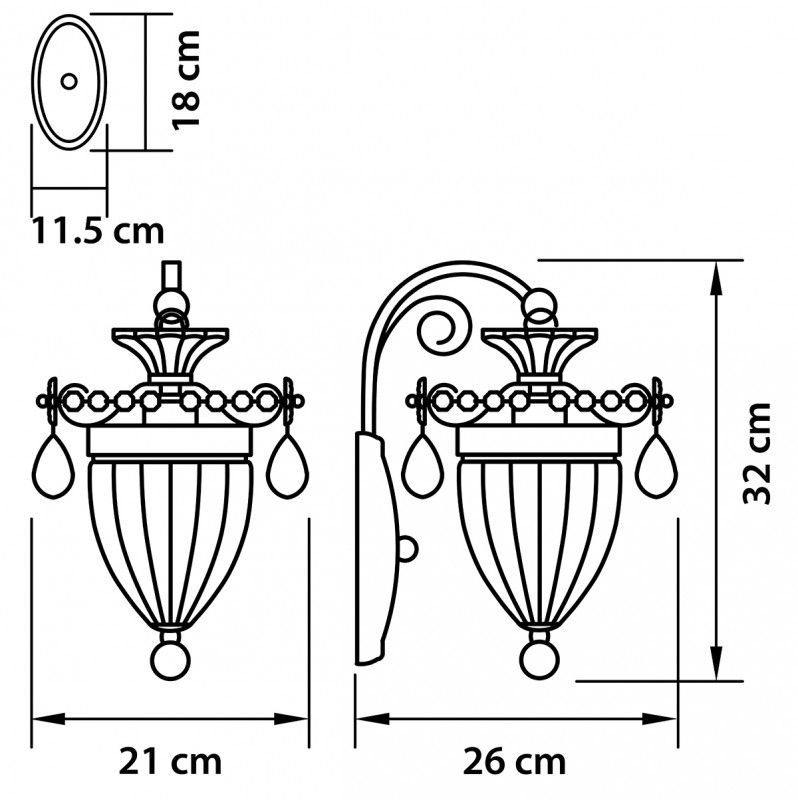 Бра настенное Osgona SCHON 790612