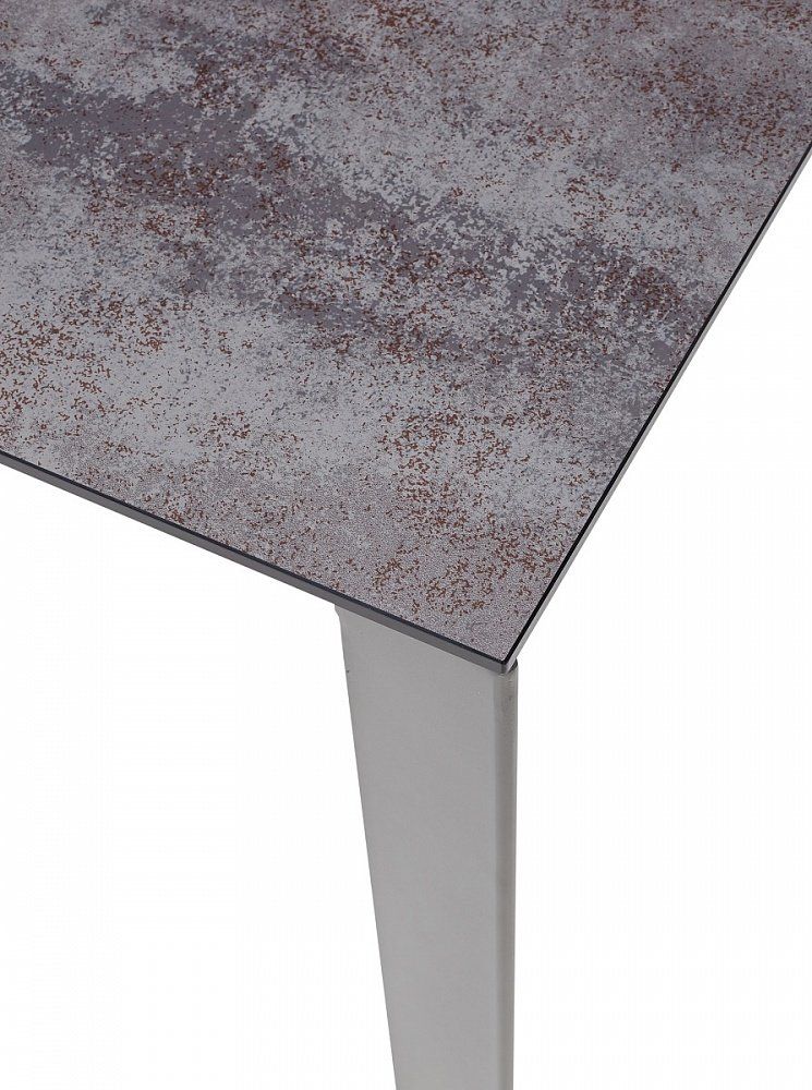 Стол кухонный CORNER 120 Glazed Glass Volcano Grey