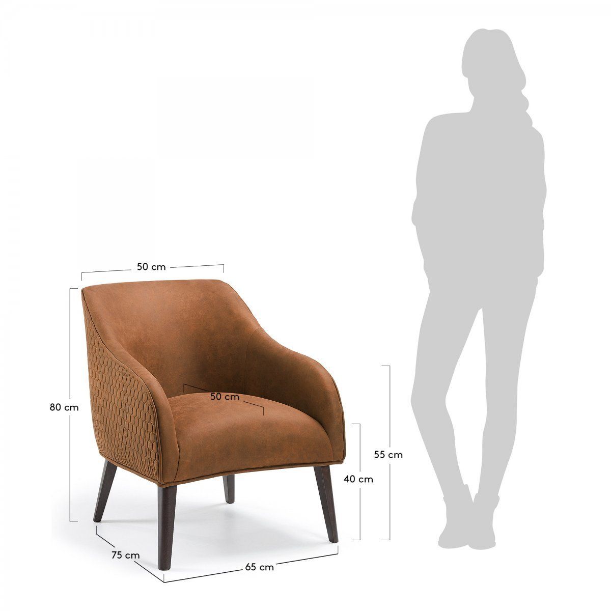Кресло La Forma Lobby коричневое