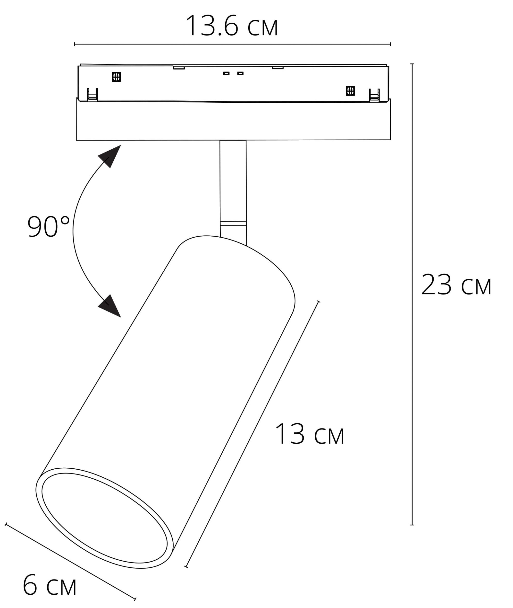 Трековый светильник ARTE LAMP LINEA A4691PL-1BK