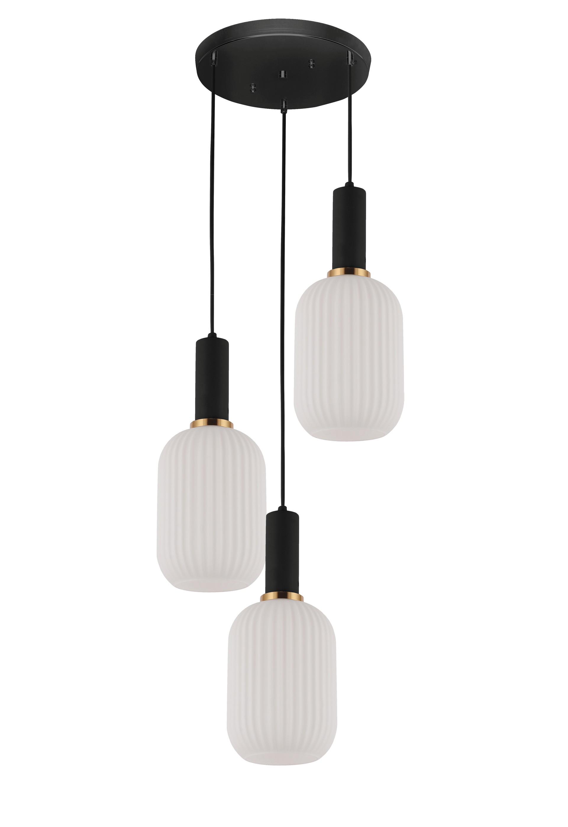 Подвесной светильник Lumina Deco Rico LDP 1218-3 WT+BK