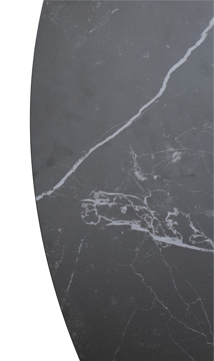 Стол TERNI 120 MATT BLACK MARBLE SOLID CERAMIC Черный мрамор матовый керамика /Черн.каркас