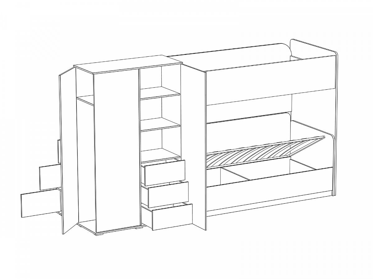 Двухъярусная кровать композиция Play 334558