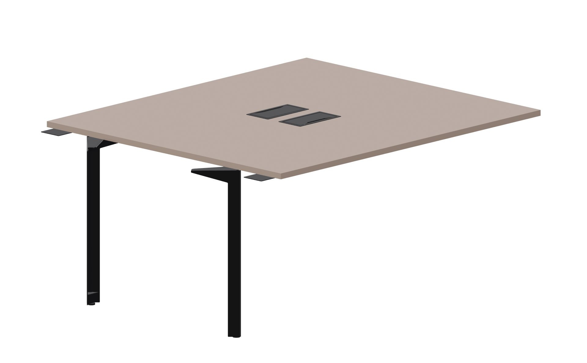 Приставной стол bench на 2 рабочих места 158х136,6х75 см (2 металлических аутлета) Ray RY2TPL167
