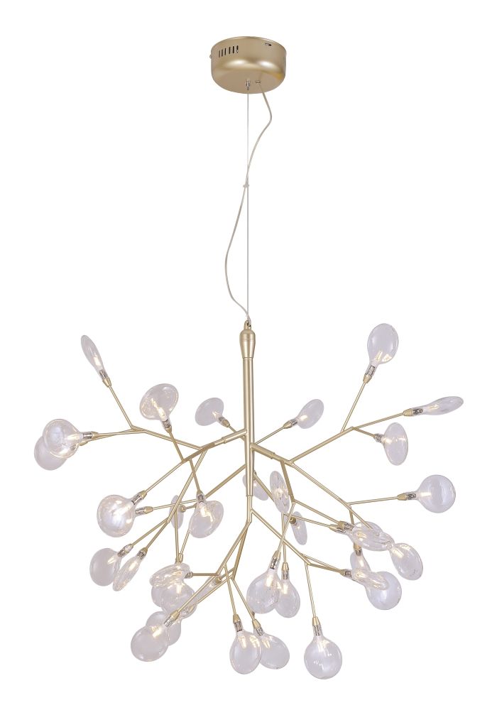 Подвесной светильник Crystal Lux EVITA SP36 GOLD/TRANSPARENT