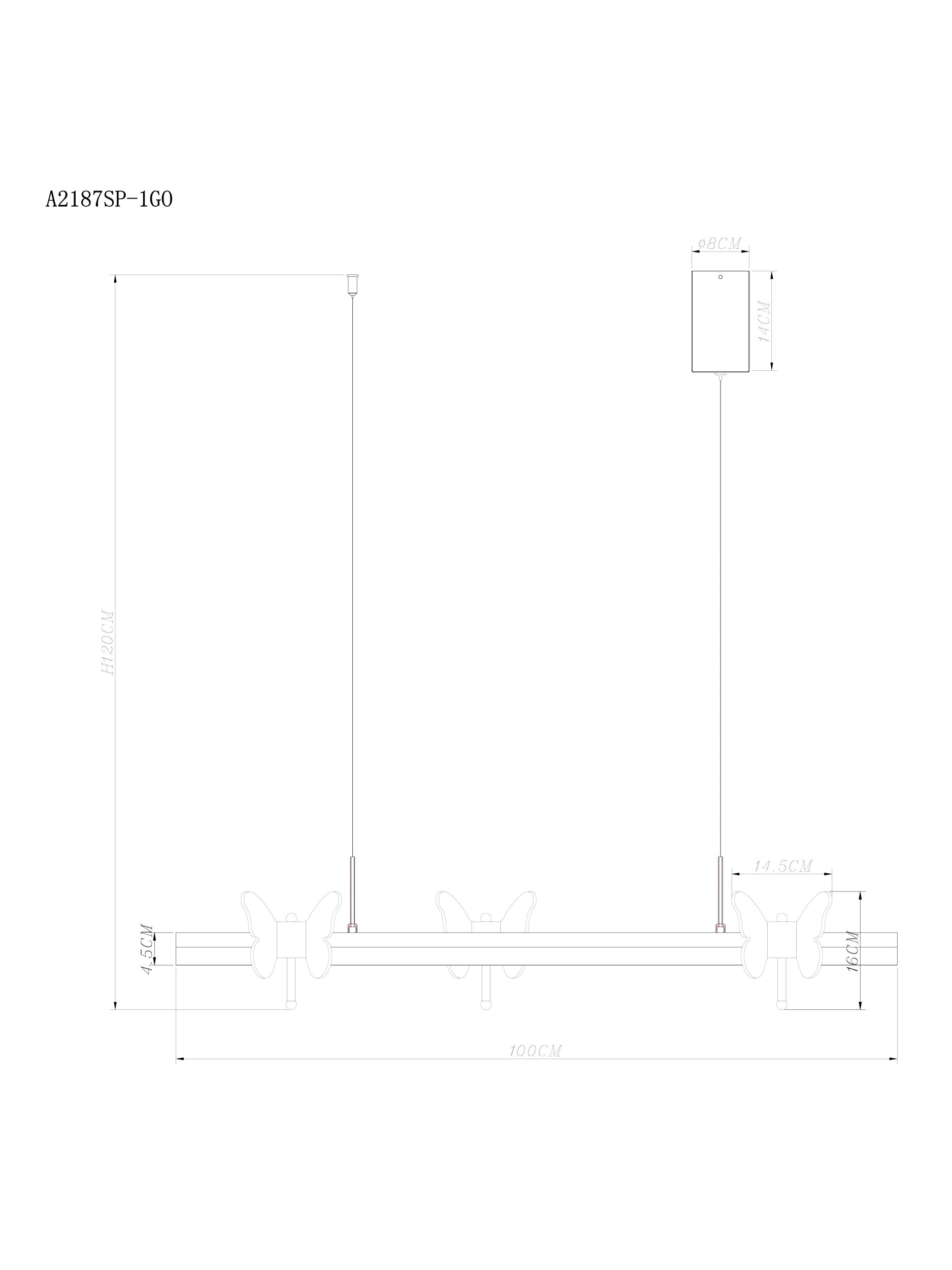 Подвесной светильник ARTE LAMP DARCY A2187SP-1GO