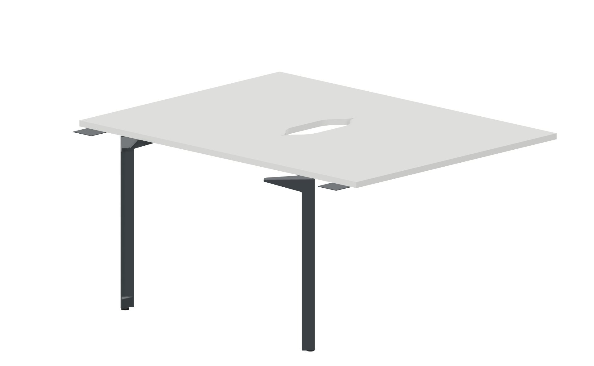 Приставной стол bench на 2 рабочих места 118х156,6х75 см (2 эргономичных выреза) Ray RY2TPV128