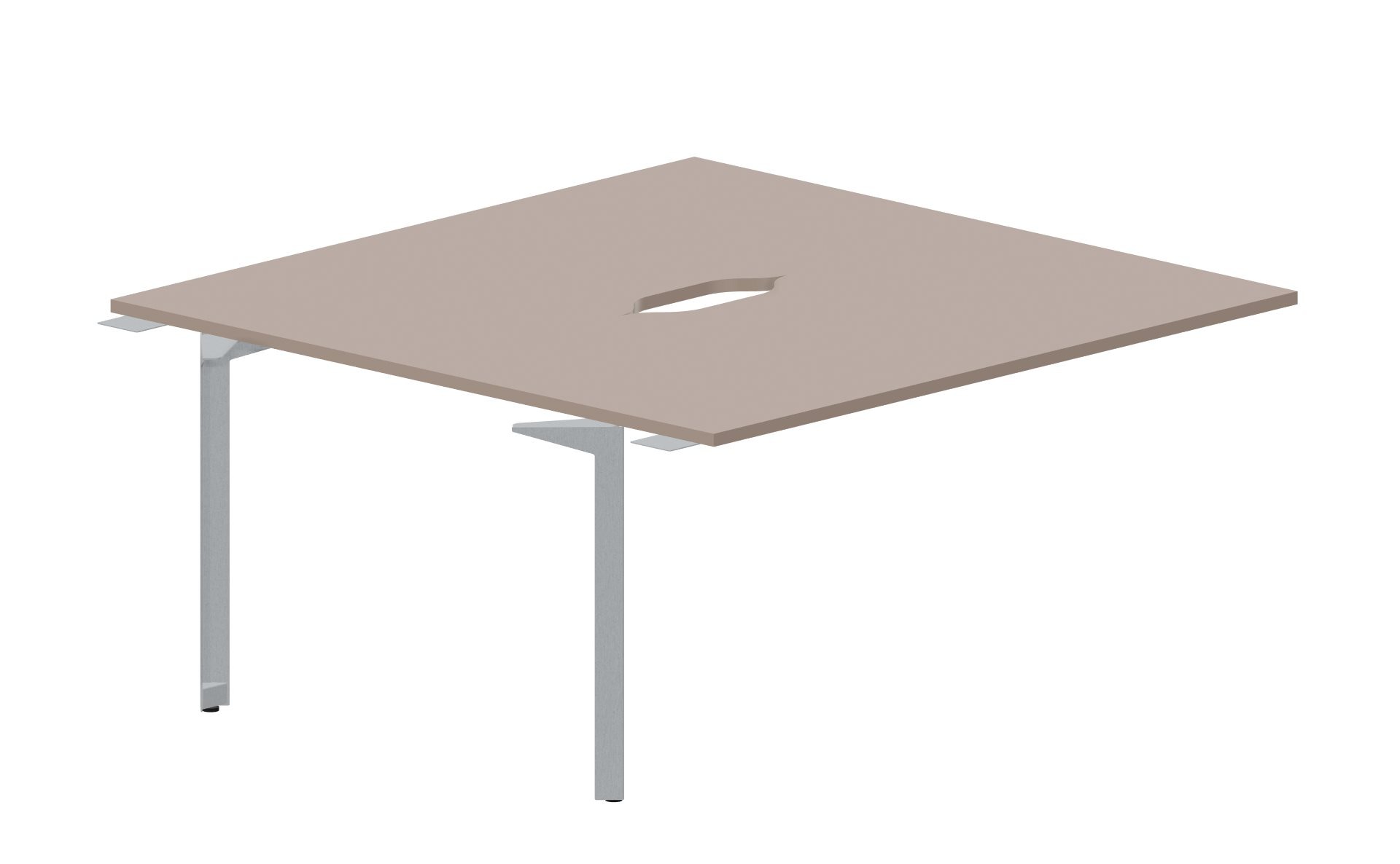 Приставной стол bench на 2 рабочих места 158х156,6х75 см (2 эргономичных выреза) Ray RY2TPV168
