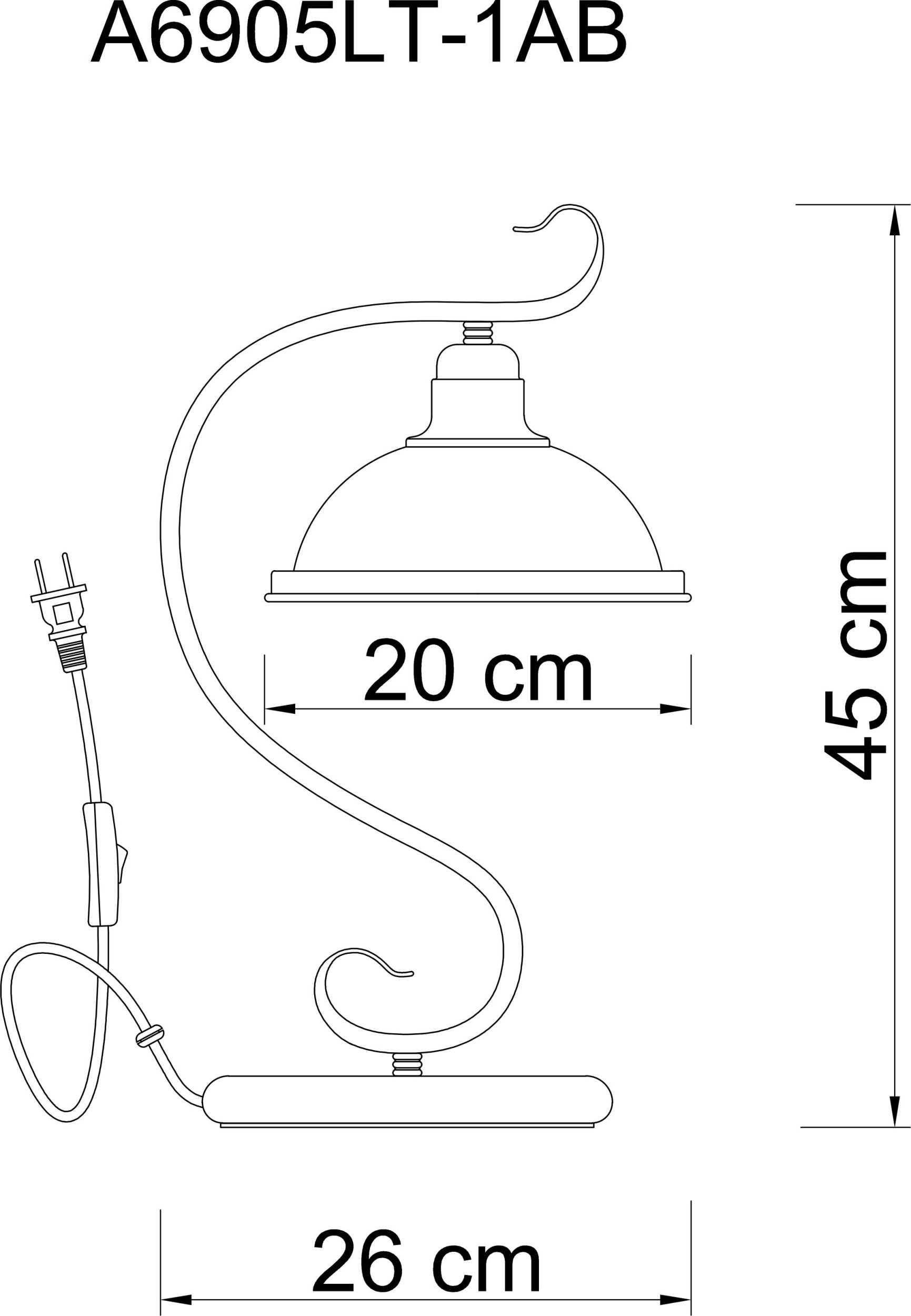 Лампа настольная Arte Lamp SAFARI A6905LT-1AB