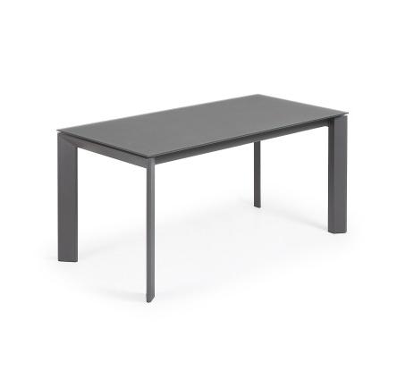 Обеденный стол La Forma Atta 220х90 стеклянный темно-серый
