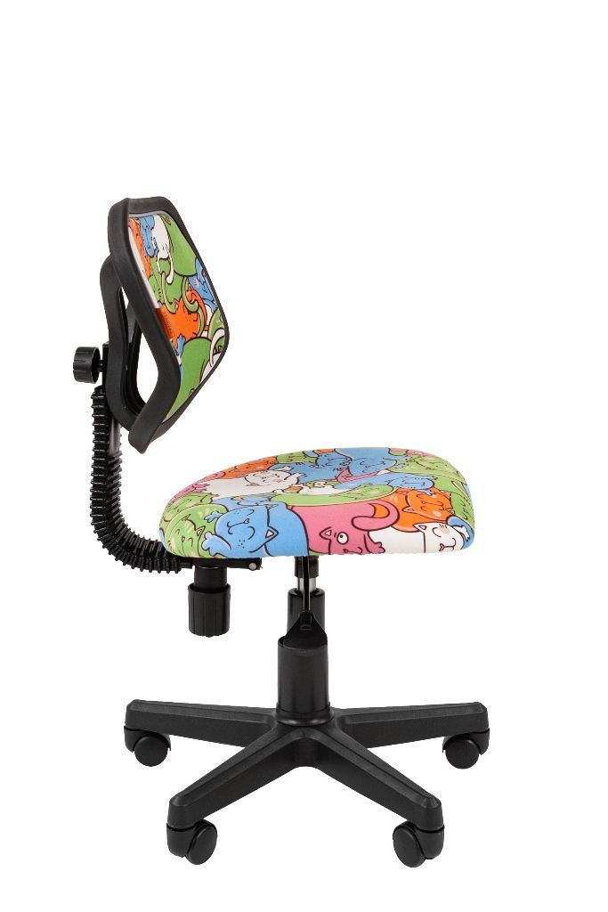 Детский компьютерный стул Chairman KIDS 106 черный пластик котики