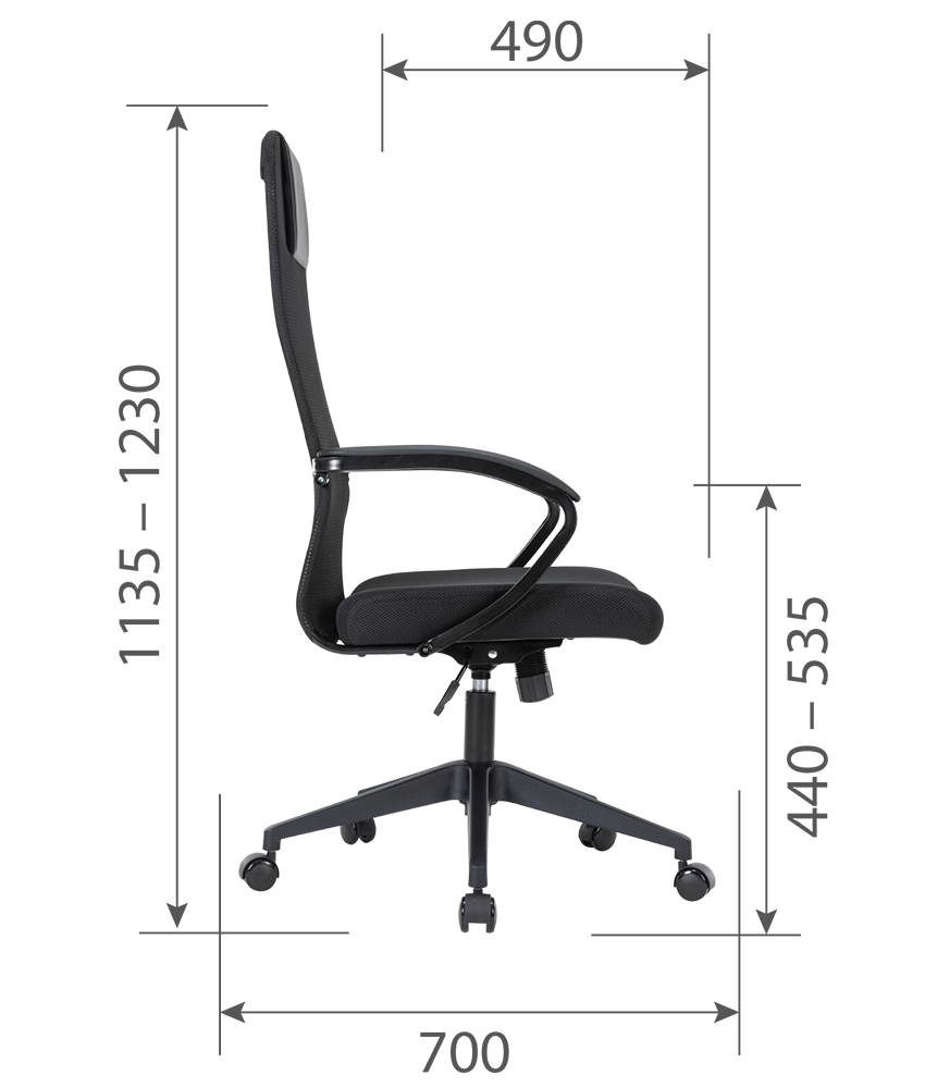Кресло компьютерное CHAIRMAN CH612 сетчатая спинка