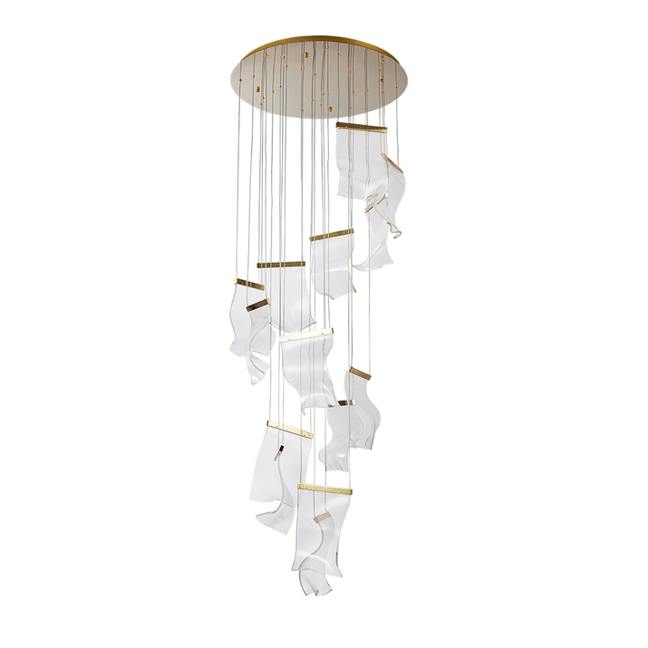 Светодиодная люстра Arte Lamp GRAPPOLO золото, прозрачный A2283SP-14GO