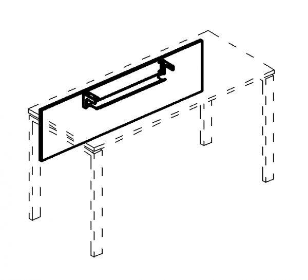 Экран стола 180 с кабель-каналом А4 844