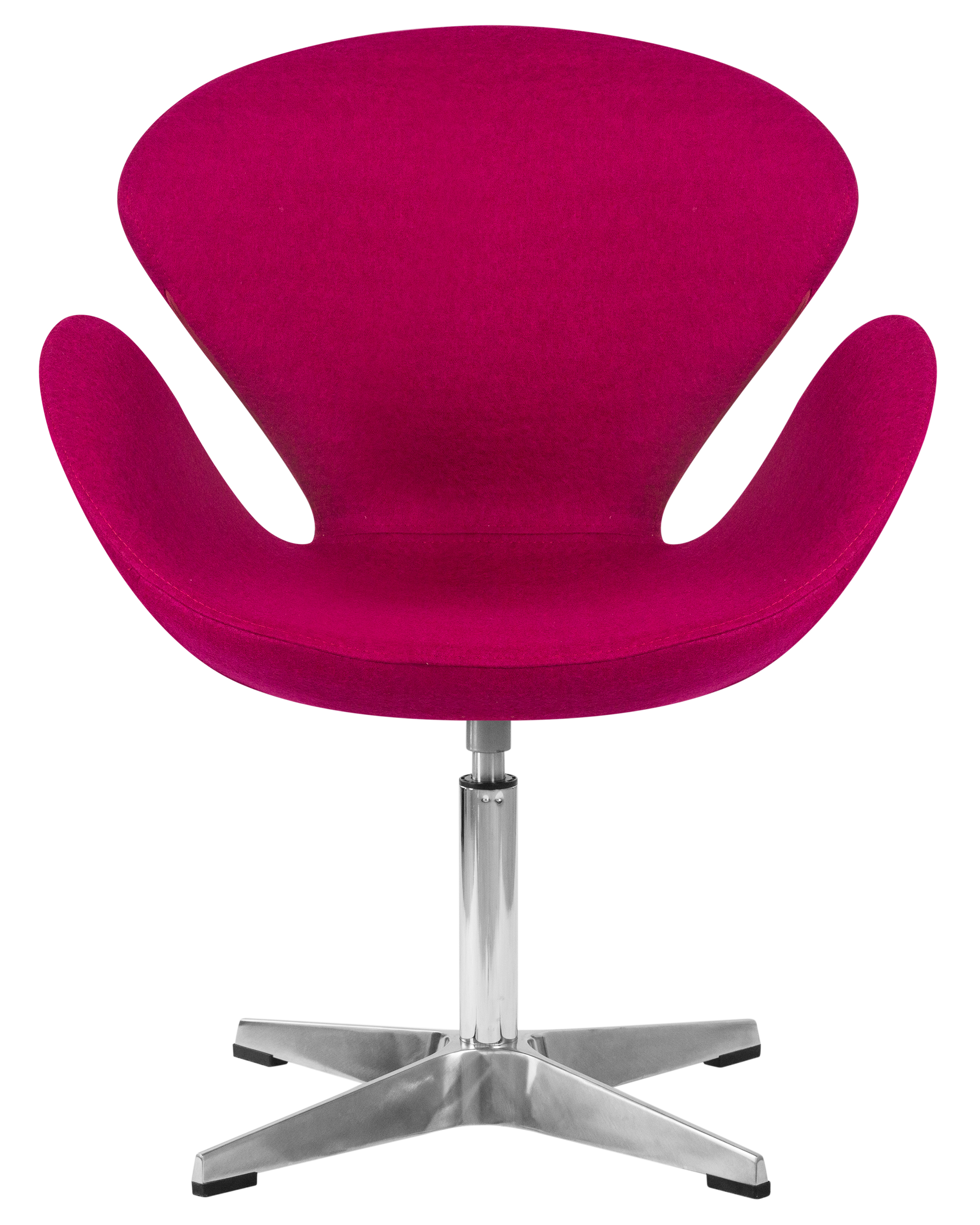 Кресло дизайнерское DOBRIN SWAN бордо ткань AF5, алюминиевое основание