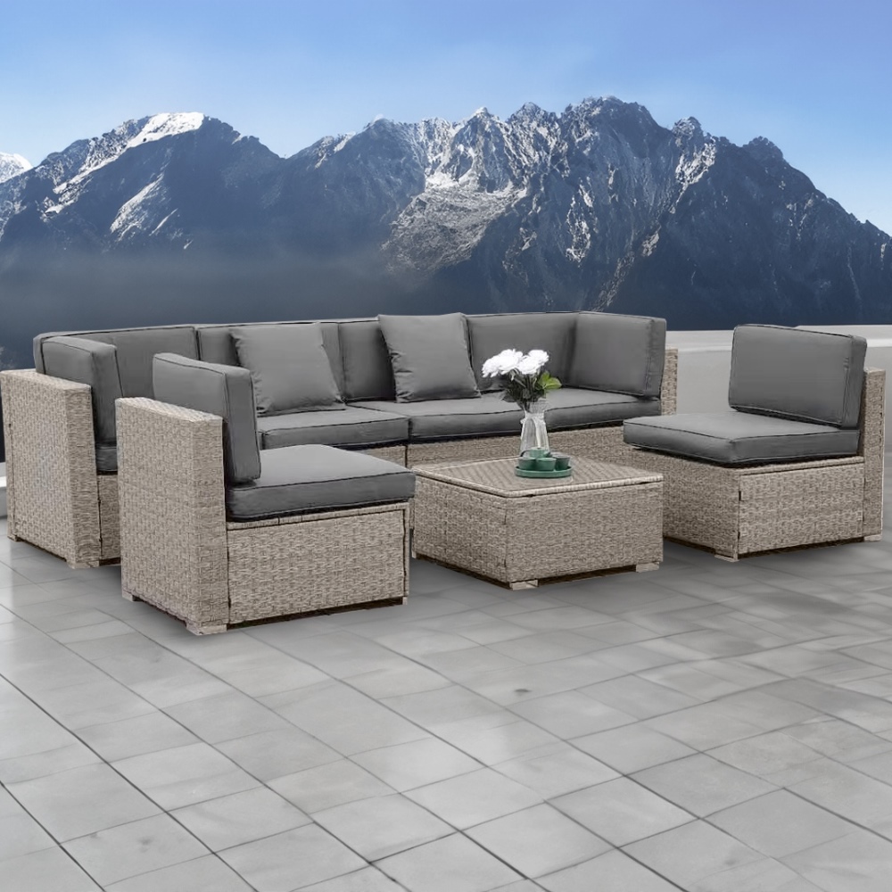 Комплект мебели из ротанга YR822C Grey-Grey