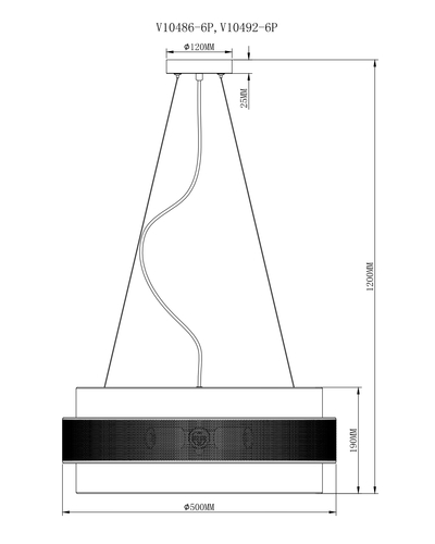 Подвесная люстра Moderli Gela V10492-6P