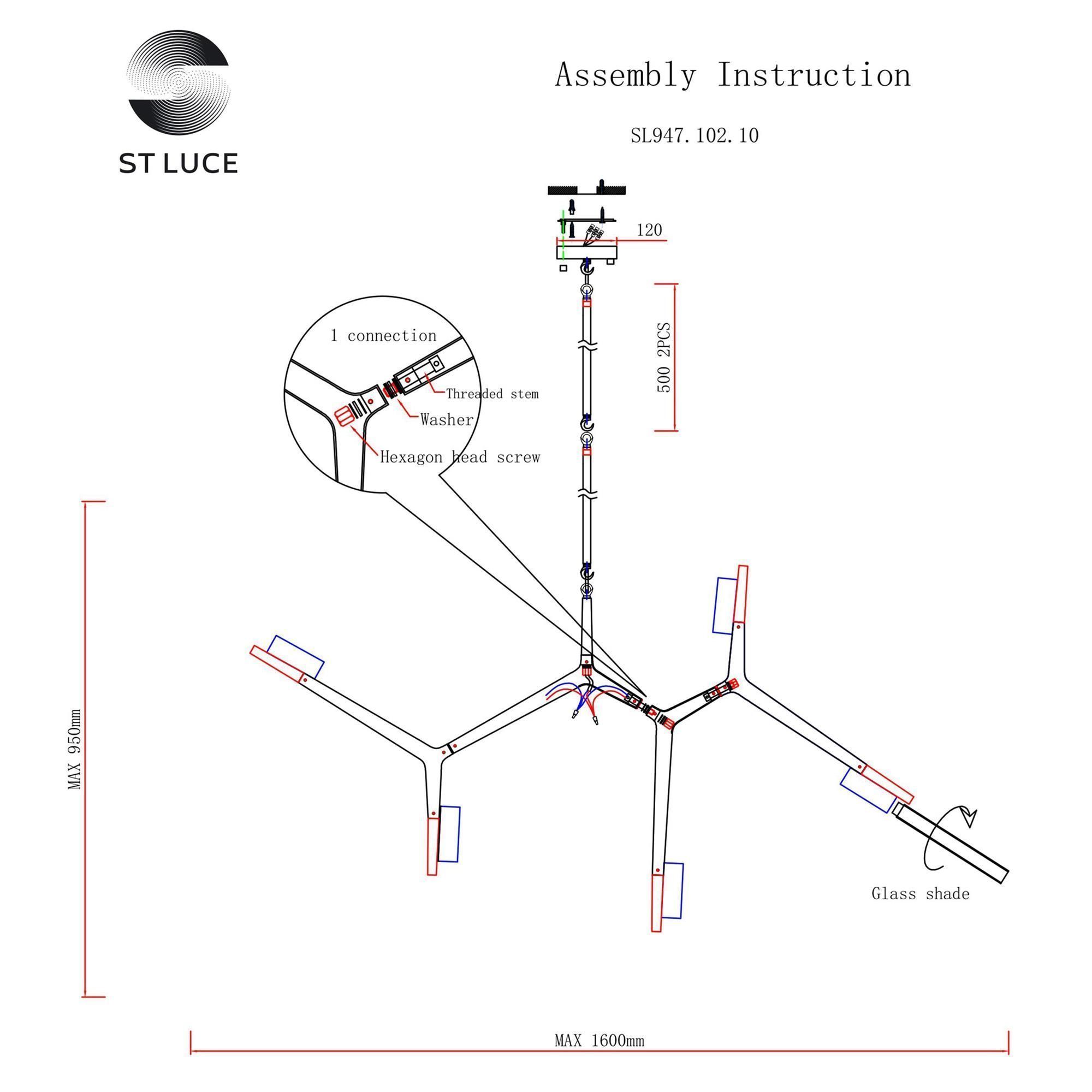 Люстра на штанге ST LUCE LACONICITA SL947.102.10