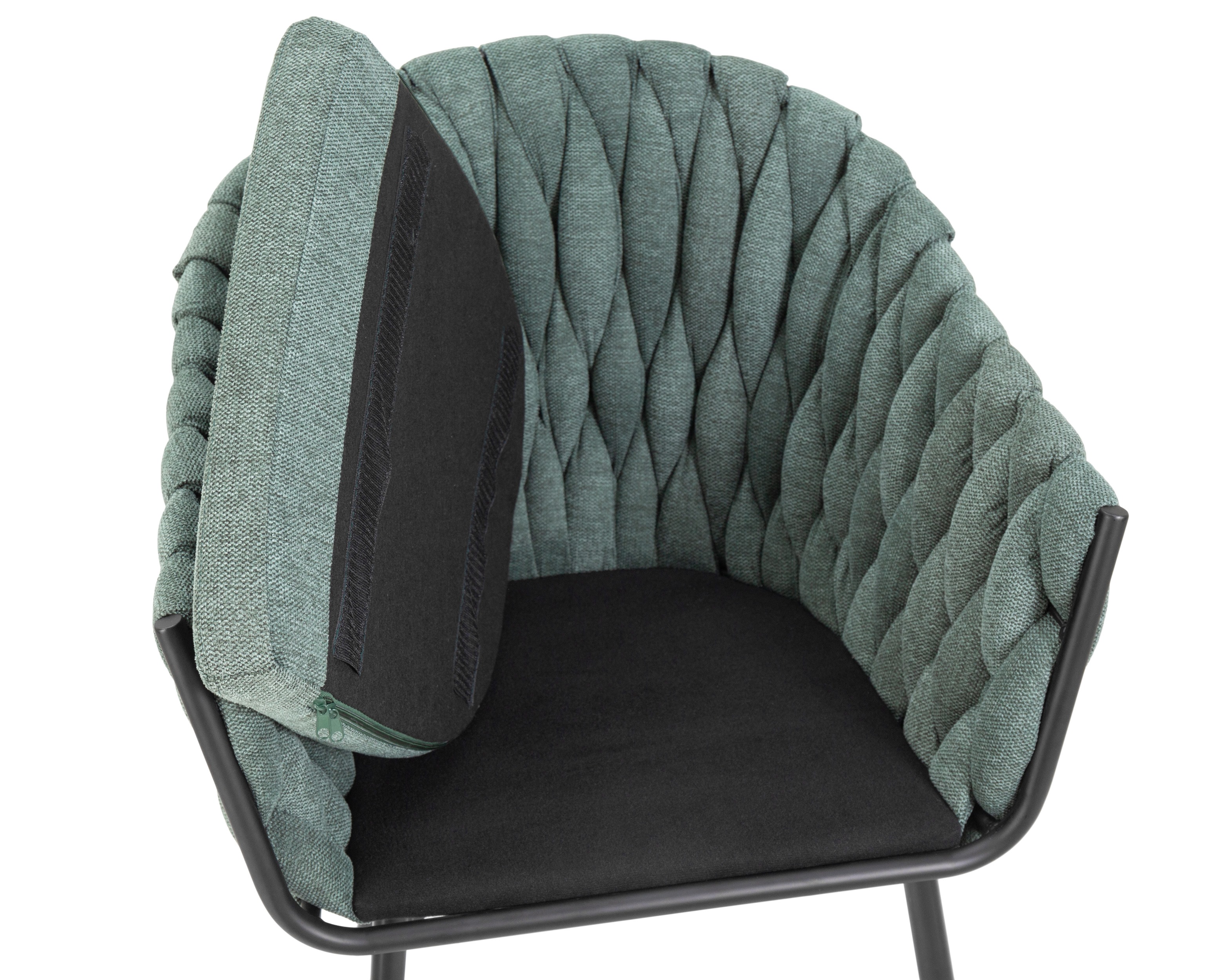 Стул-кресло DOBRIN MATILDA зеленая ткань LAR 275-23