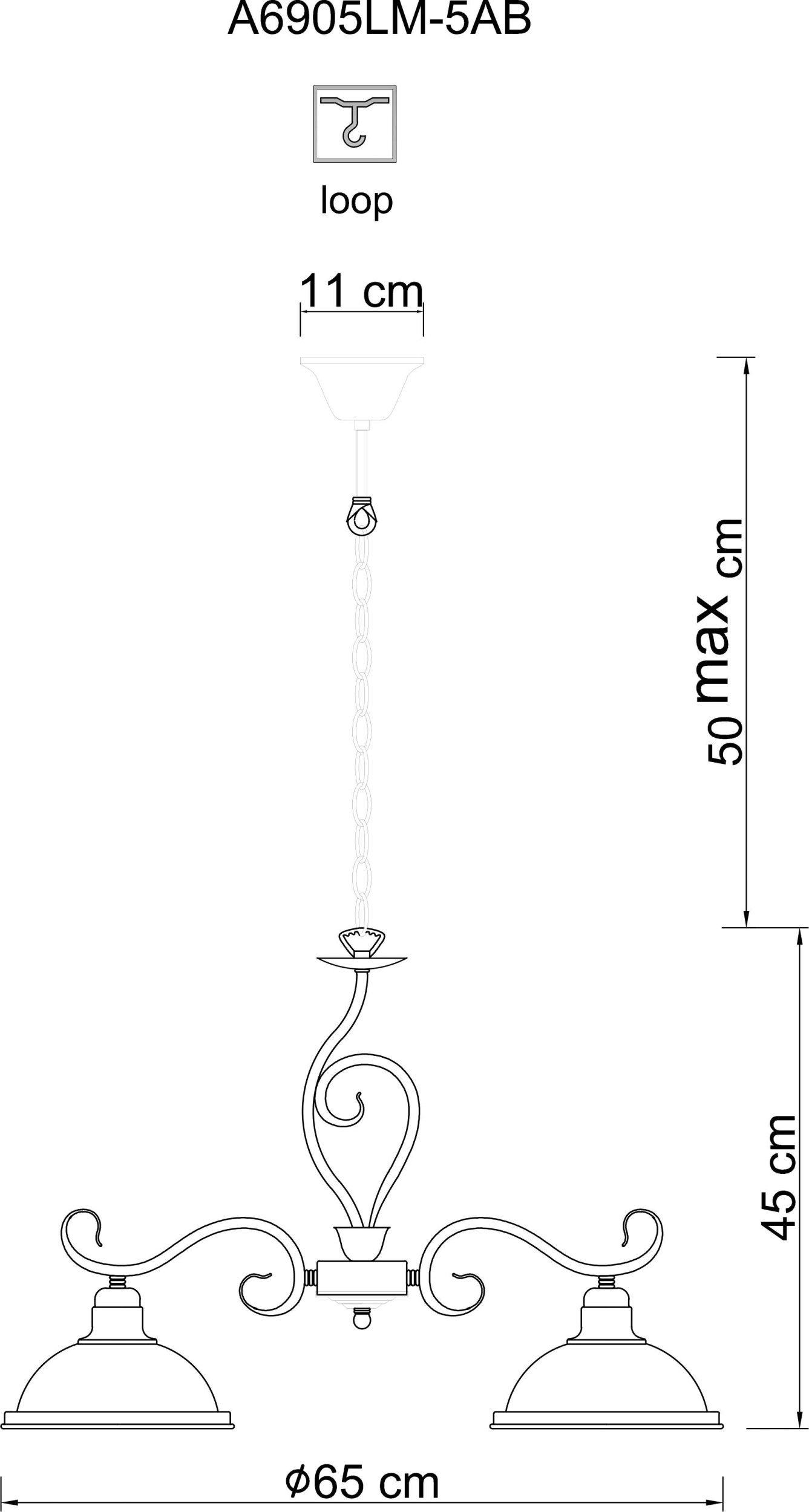 Подвесная люстра Arte Lamp SAFARI A6905LM-5AB