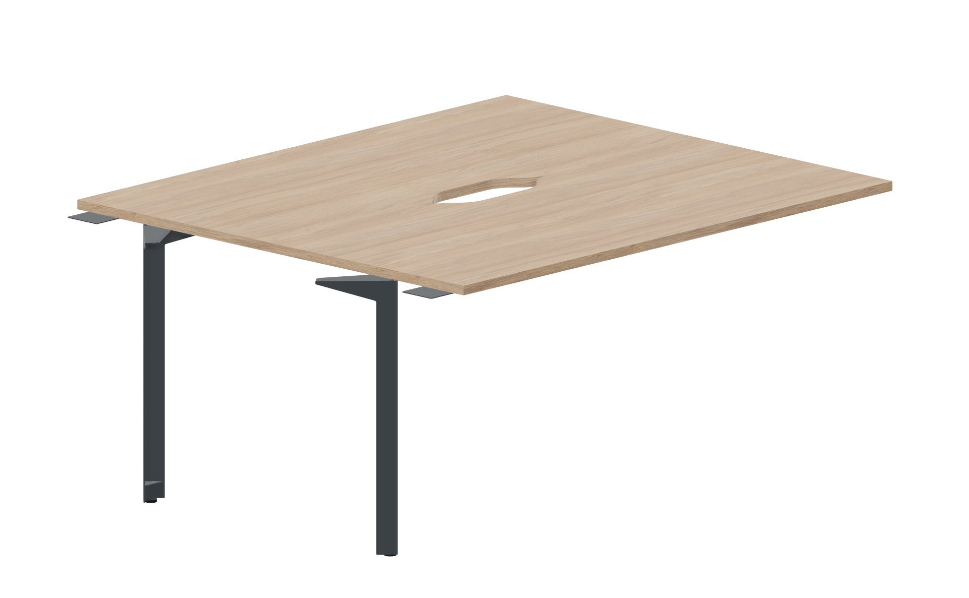 Приставной стол bench на 2 рабочих места 158х136,6х75 см (2 эргономичных выреза) Ray RY2TPV167