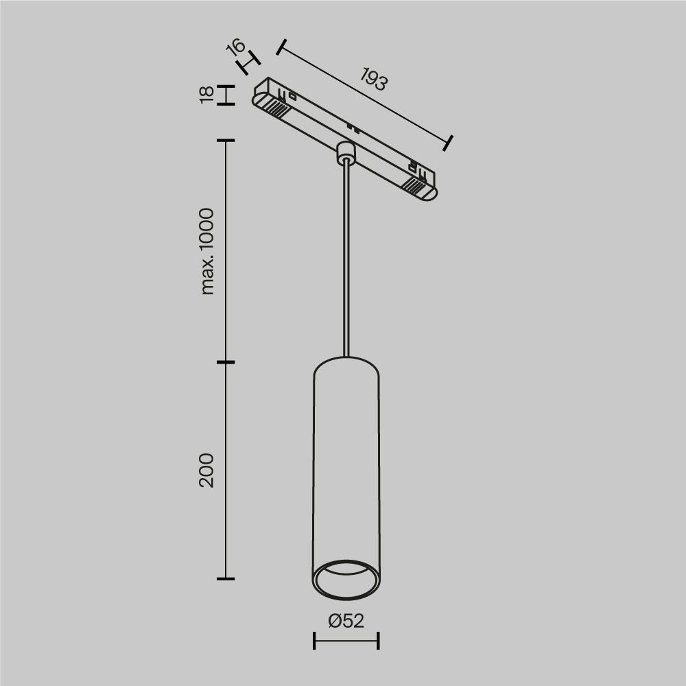 Трековый светильник Maytoni Focus LED TR041-2-12W3K-BBS