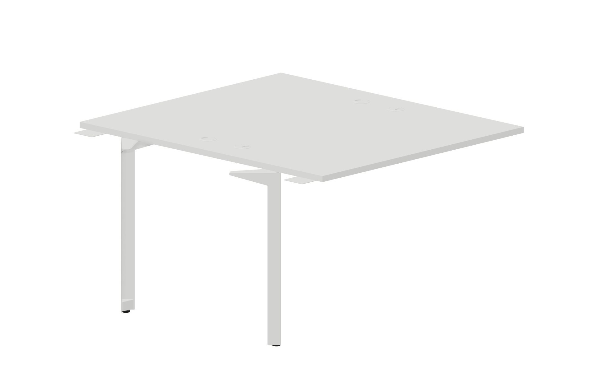 Приставной стол bench на 2 рабочих места 118х136,6х75 см (4 громмета) Ray RY2TPG127
