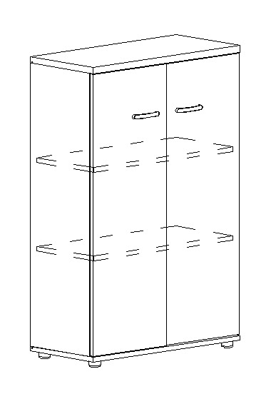 Шкаф для документов средний закрытый А4 9364