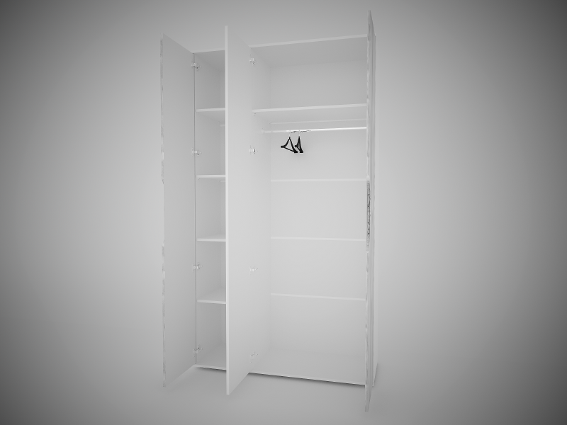 Шкаф трехдверный с зеркалом Сорренто EVO
