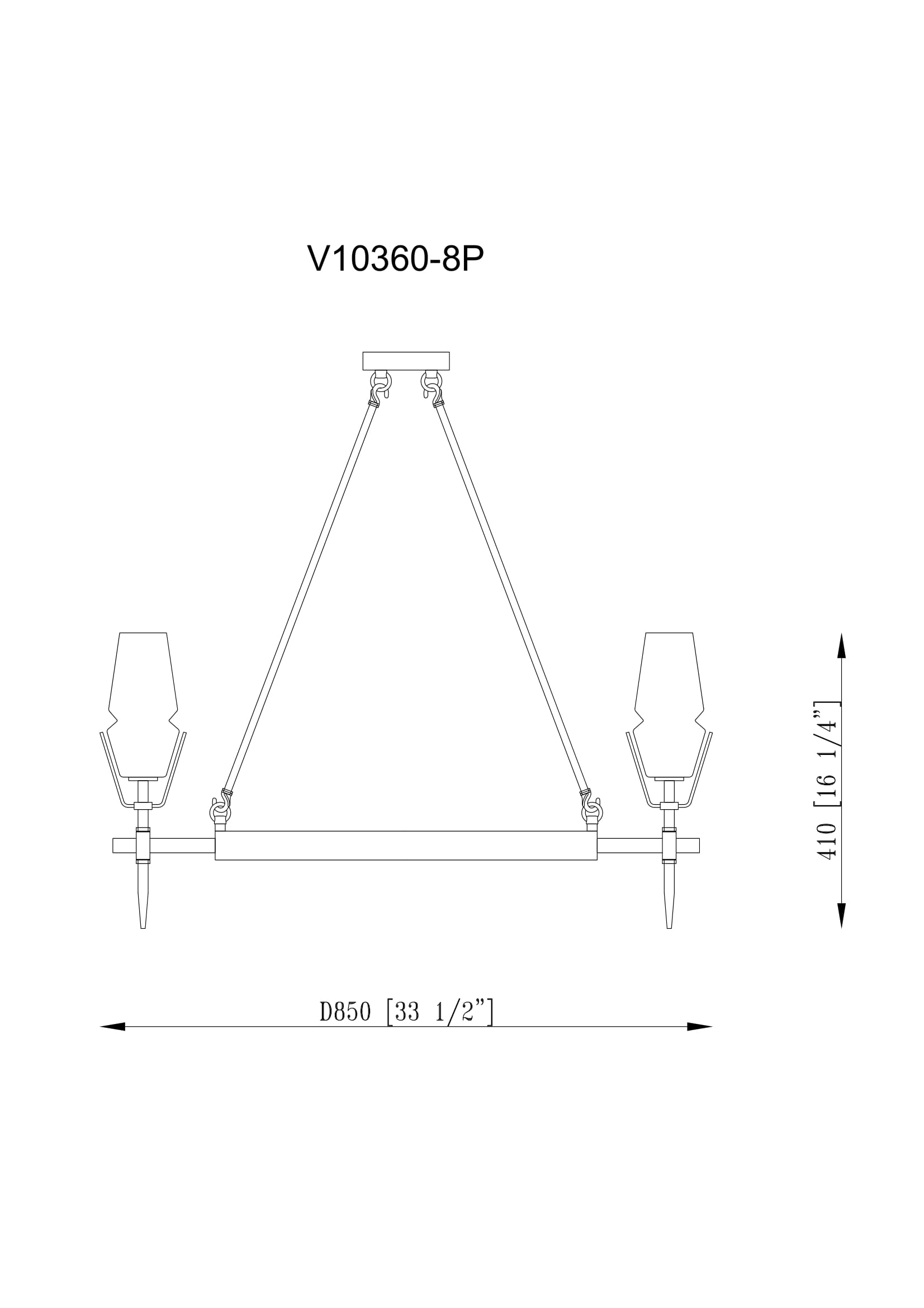 Подвесная люстра Moderli Stella V10360-8P