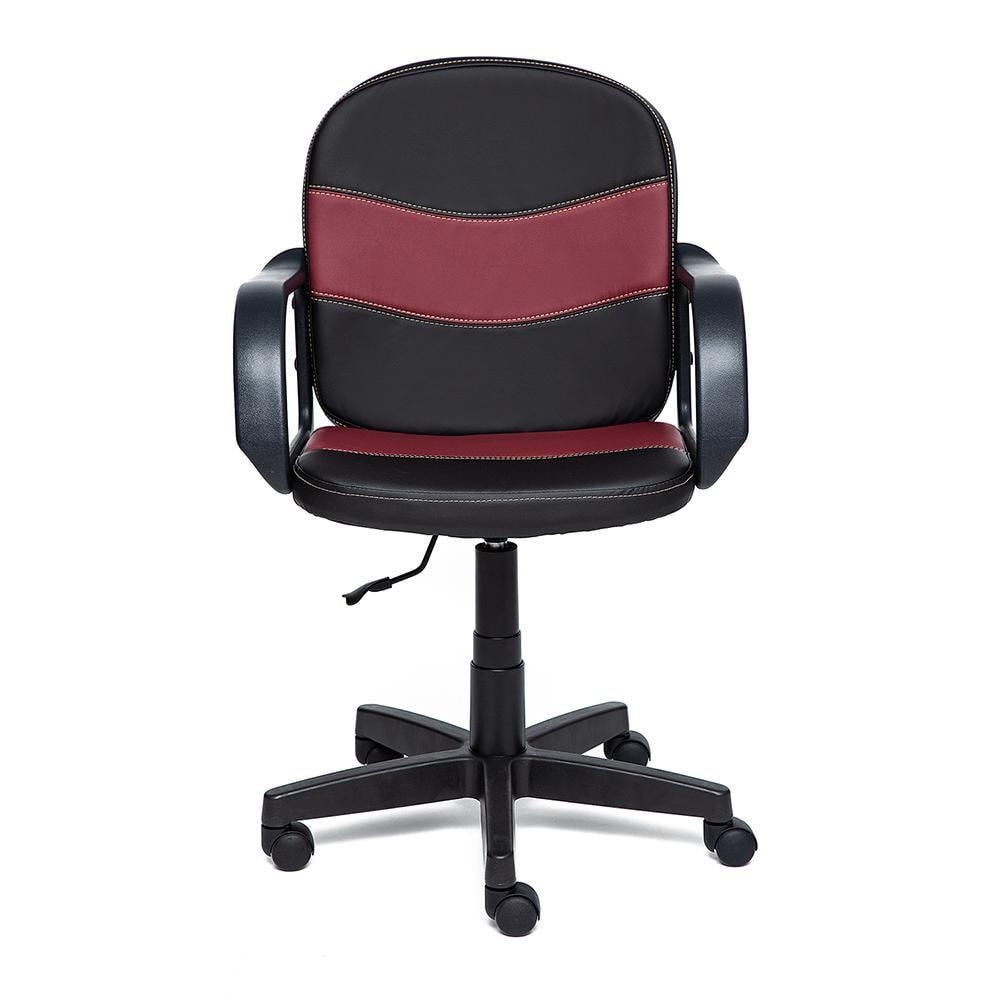 Кресло для персонала BAGGI черный бордо