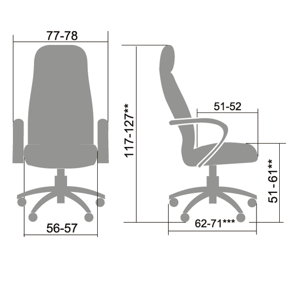 Кресло для руководителя LK-3 Pl Черный