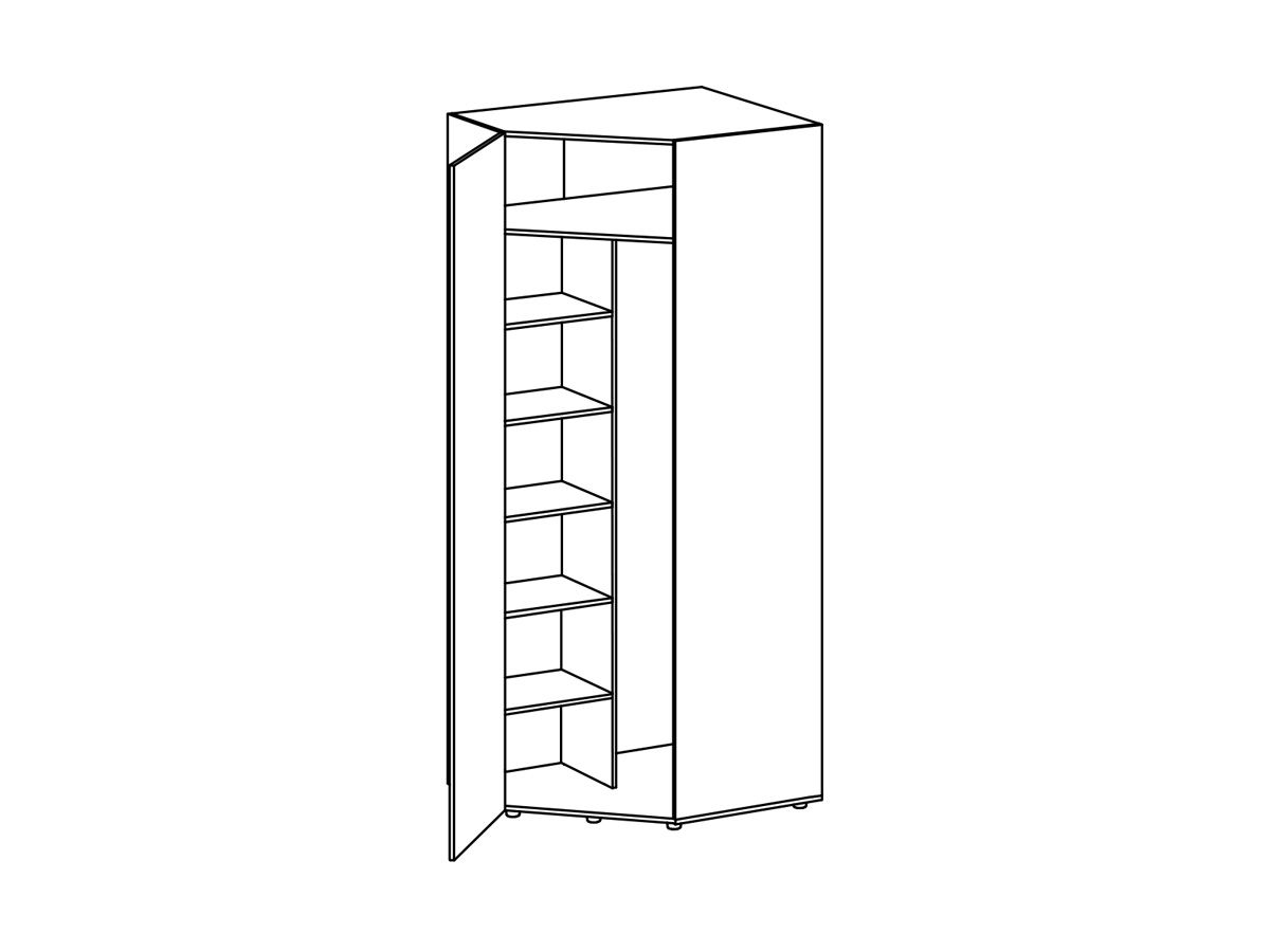 Шкаф угловой Modus правый 697752