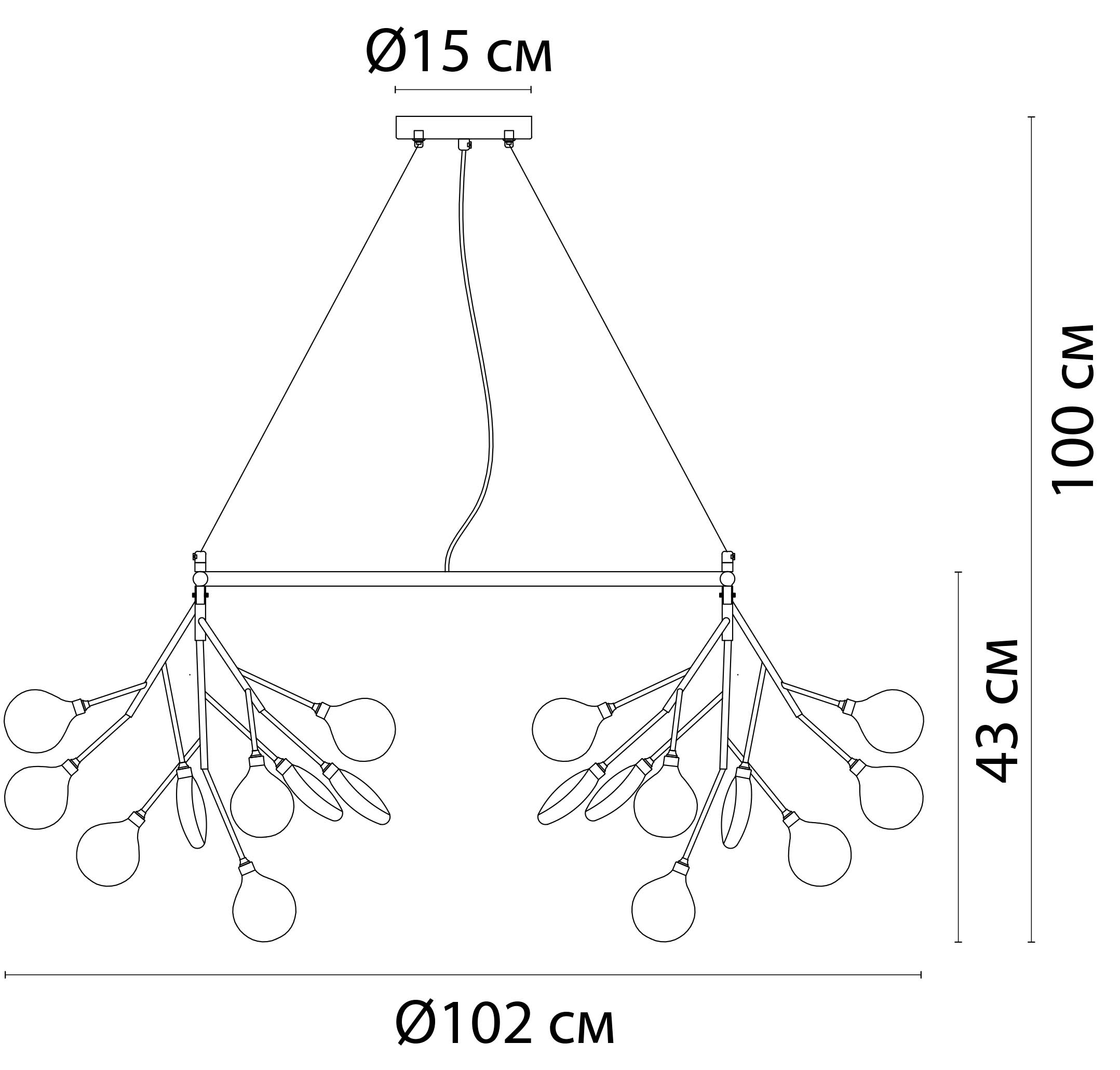 Подвесная люстра ARTE LAMP CANDY A7272SP-45GO