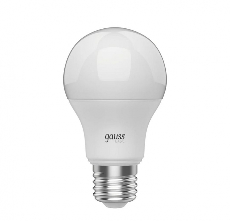 Лампа Gauss Basic A60 9,5W 820lm 4100K E27 LED 1/10/50