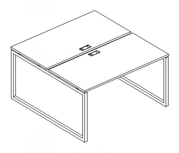 Рабочая станция 120x164x75 на металлокаркасе QUATTRO А4 4 176