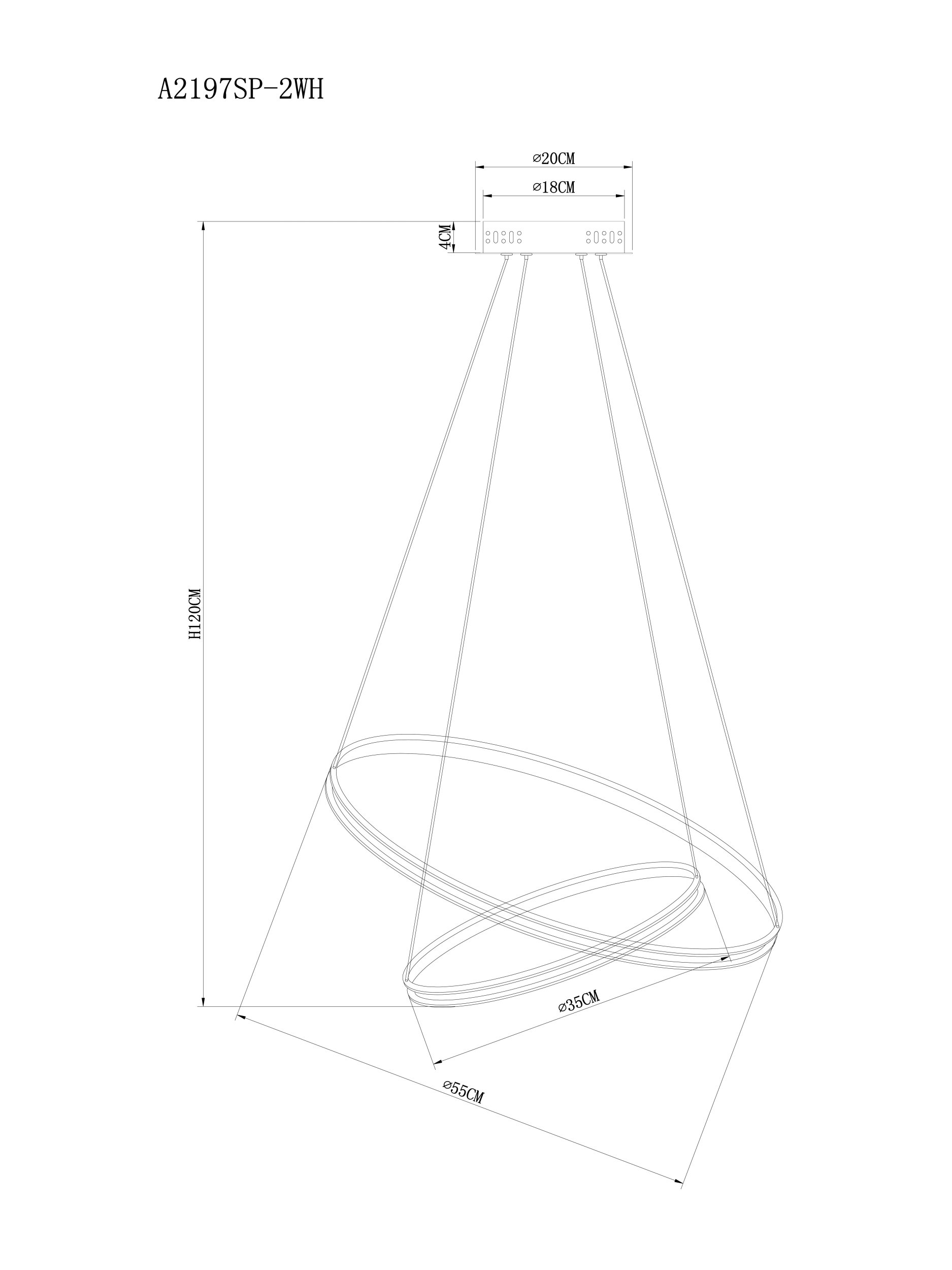 Светодиодная люстра Arte Lamp FRODO белый A2197SP-2WH