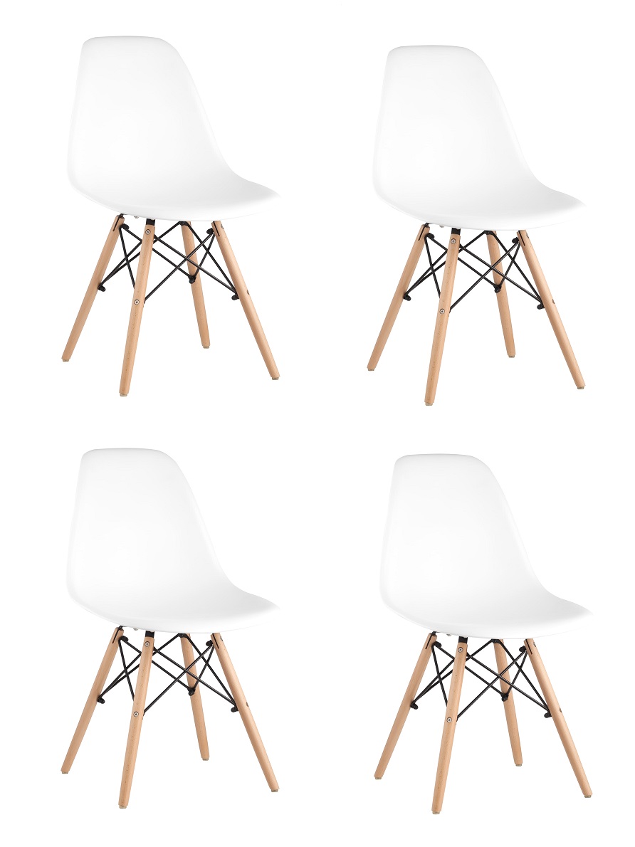 Комплект стульев Eames DSW белый x4 шт