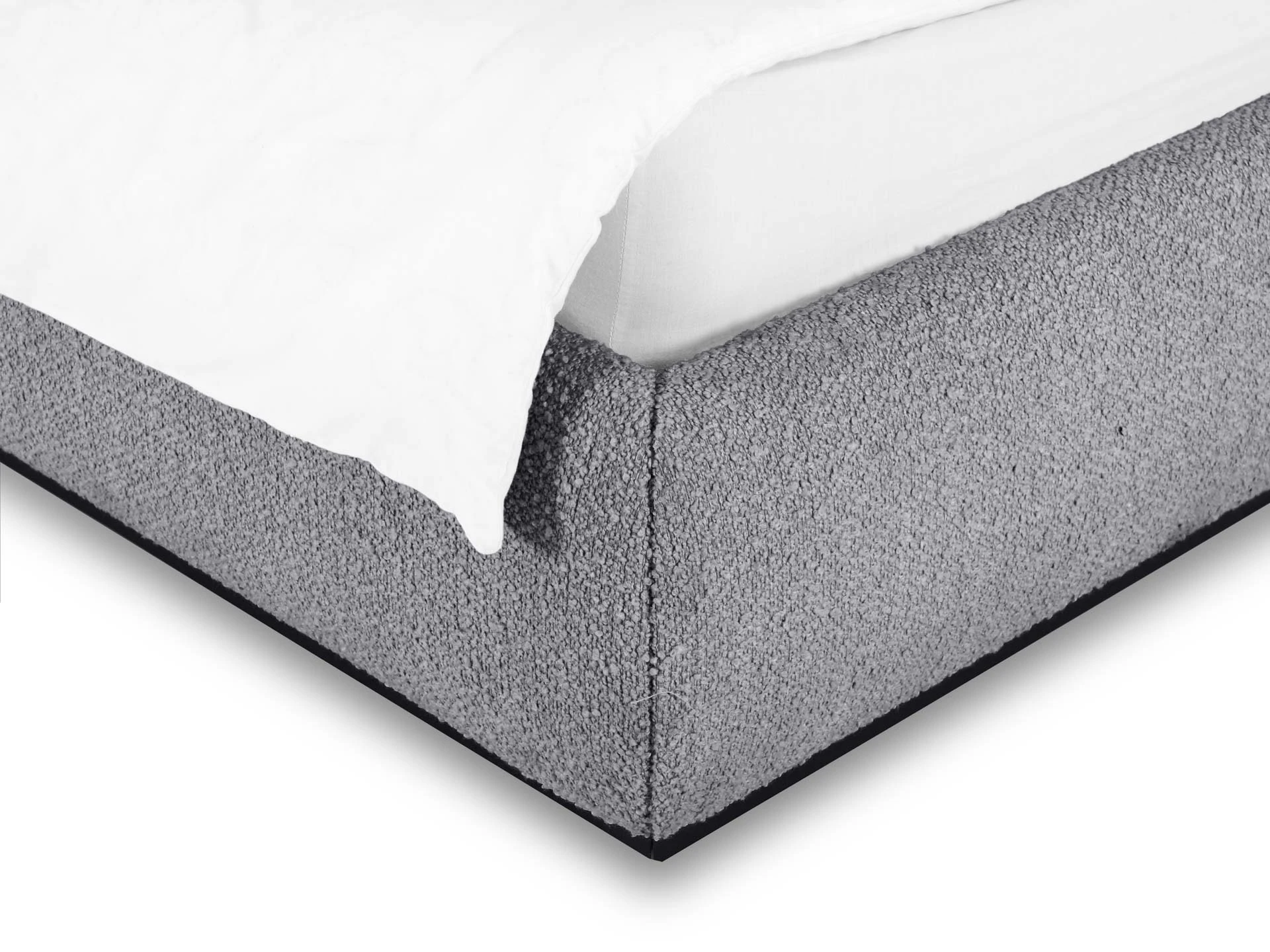 Двуспальная кровать Patti с подъемным механизмом букле темно-серый 831394