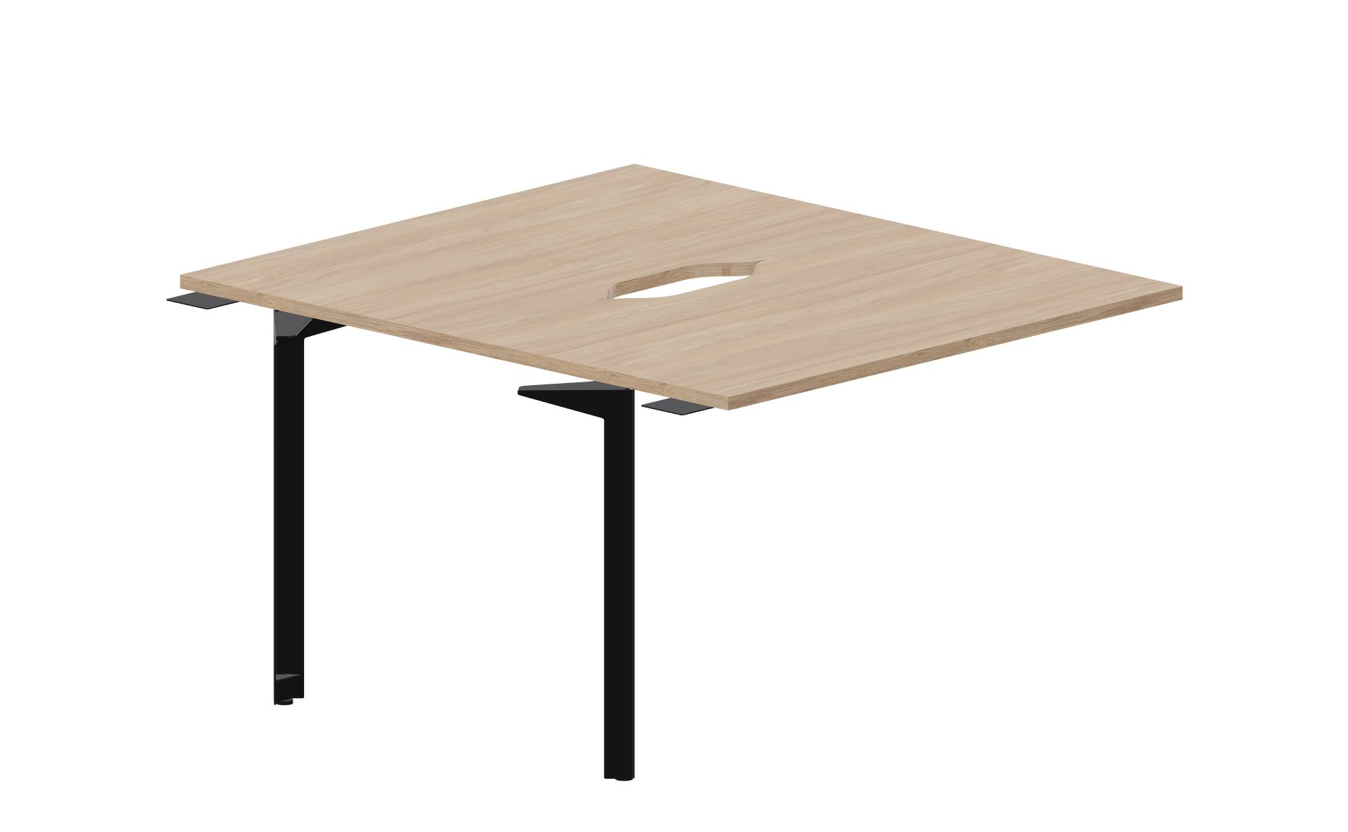 Приставной стол bench на 2 рабочих места 118х136,6х75 см (2 эргономичных выреза) Ray RY2TPV127