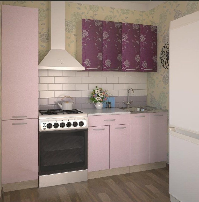 Кухонный гарнитур Азалия фиолетовая Сирень 1600