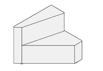 Модуль с утолщением спинки слева от сидящего Олли 790х700х700