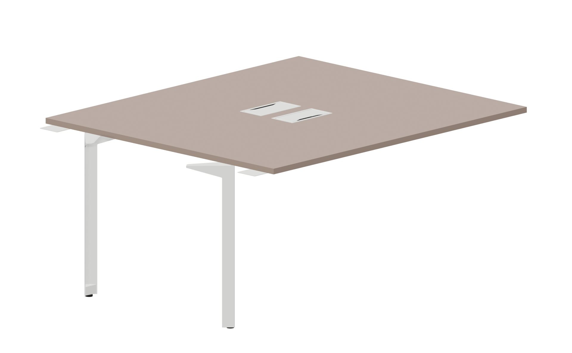 Приставной стол bench на 2 рабочих места 158х136,6х75 см (2 металлических аутлета) Ray RY2TPL167