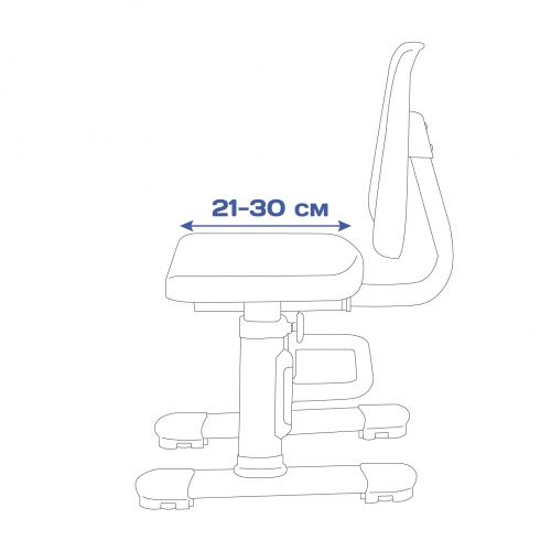 Комплект парта и стул (растущие) RIFFORMA SET-07 LUX Голубой