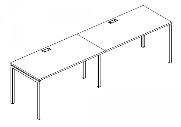 Рабочая станция 280x80x75 на металлокаркасе DUE А4 2 024-2