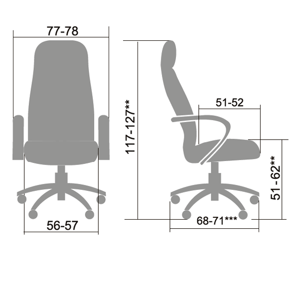 Кресло для руководителя LK-14 Pl Коричневый